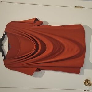Addition Elle Rust Drape Neck Top